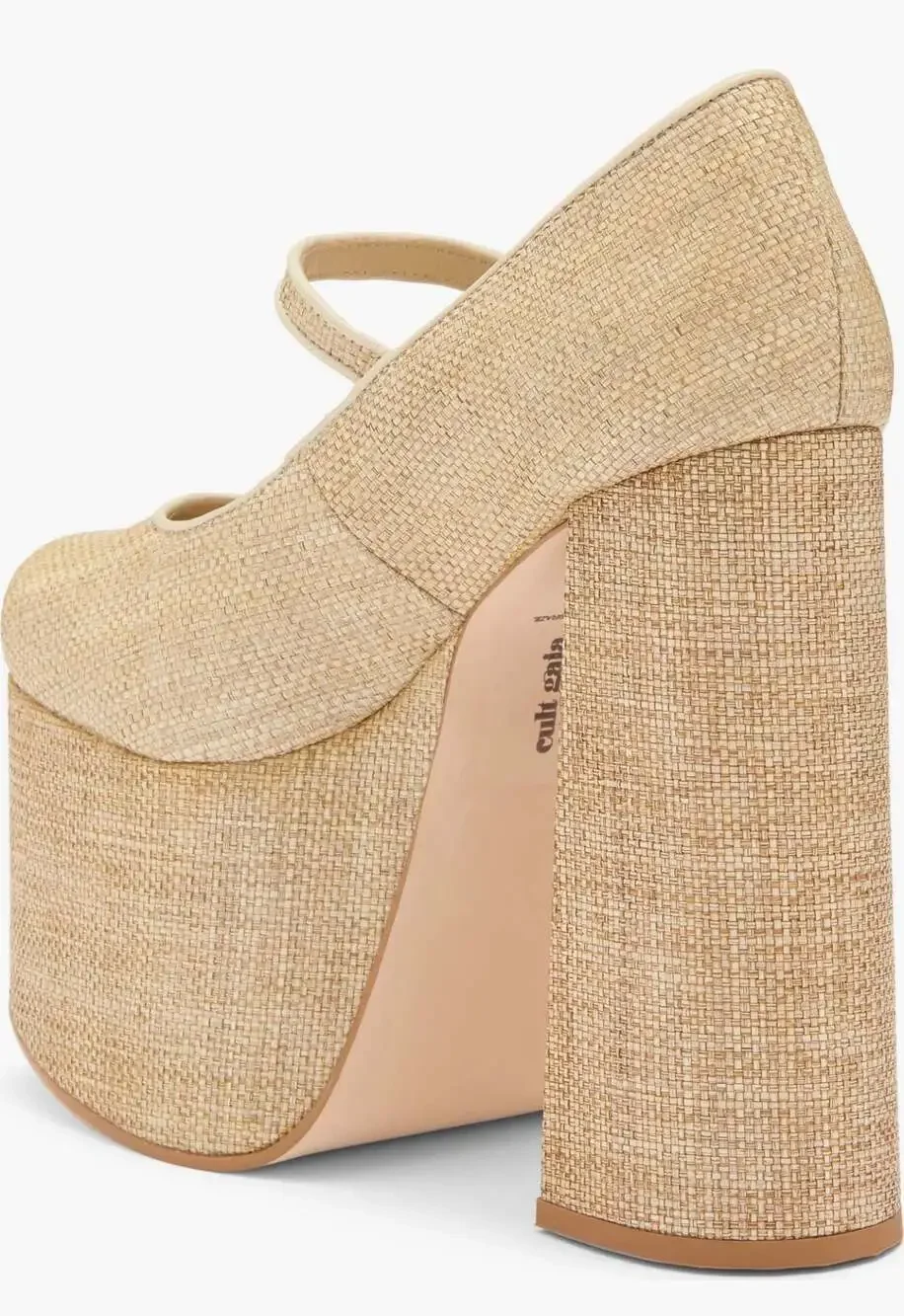 Cult Gaia Angelou Mary Jane Platform Pump natural color Nude brand new size 5 - Picture 2 of 12